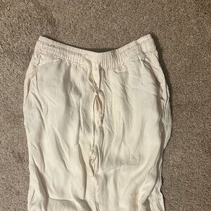 Zara Off-White drawstring Pants